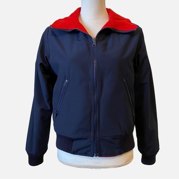 Vintage Green Mountain Woolen Reversible Bomber Varsity Style Jacket Medium - Picture 3 of 13